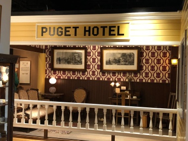 Replica of the Puget Hotel lobby