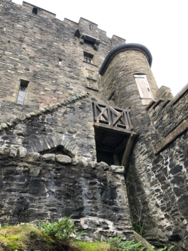 Looking up to the castle walls
