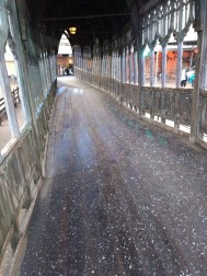 Walking through Hogwarts covered bridge - in the snow!