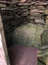 A very tight fit inside the cairn