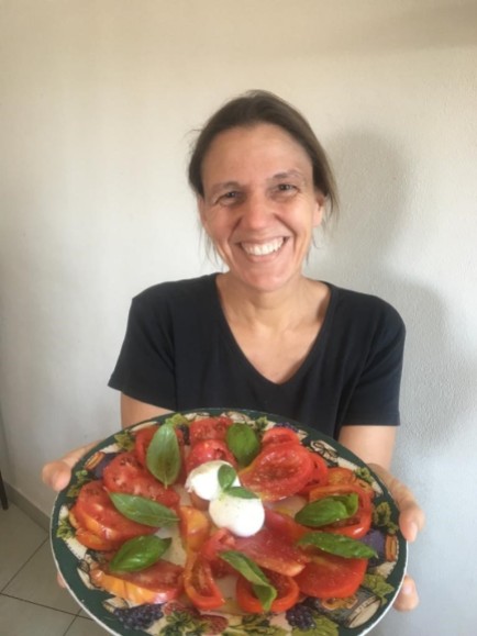 My dear friend, Erica and a delicious plate of Insalata Caprese